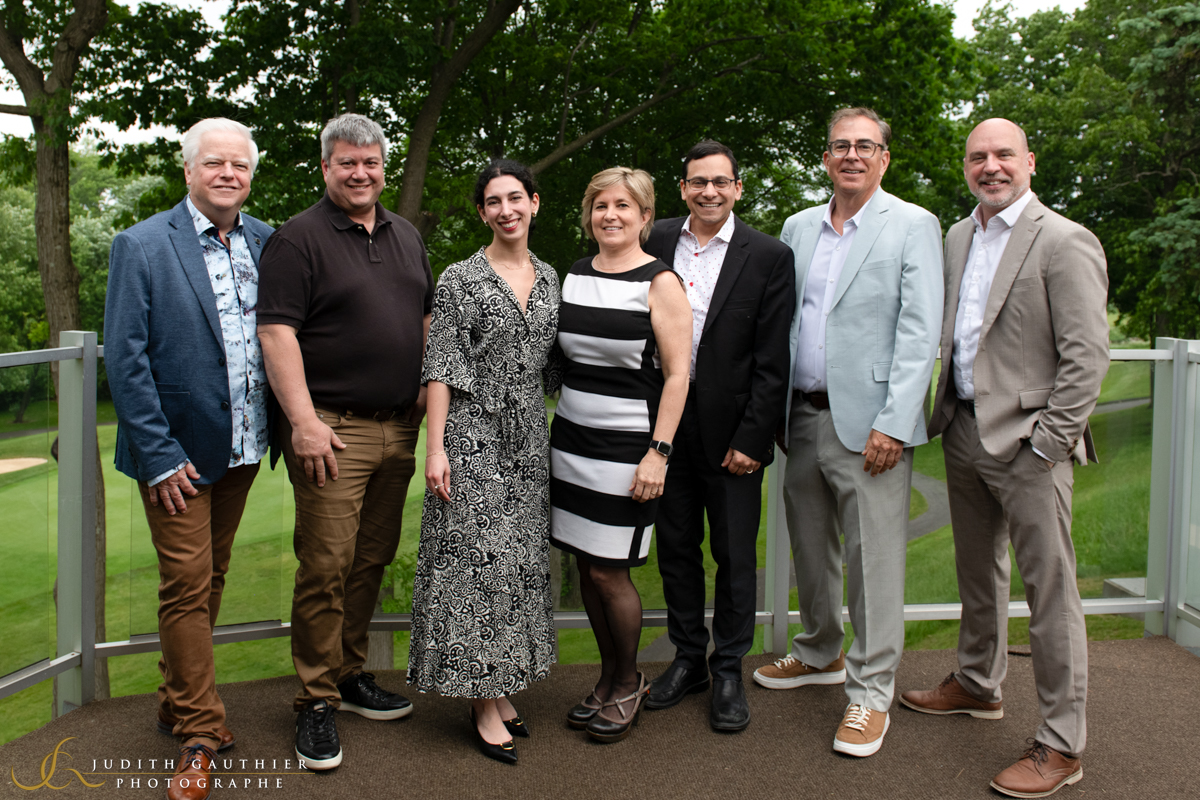 Les membres du conseil d’administration du PAMQ : Dr Jacques G. Bergeron (FMOQ), Dr Pascal Renaud (FMOQ), Dre Darya S. Jalaledin,  (FMRQ), Dre Karine Igartua (FMSQ), Dr Alain Bestavros, président du CA (PAMQ), M. Jean-Daniel Brisson (PAMQ), et Me Patrice Savignac Dufour (FMRQ).